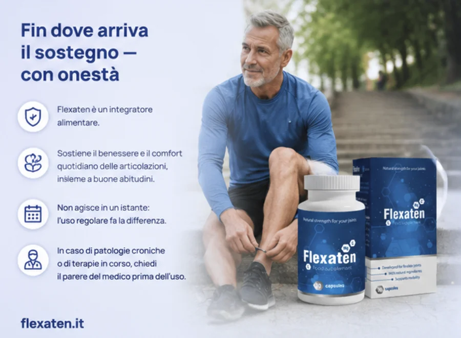 Flexaten — integratore alimentare in capsule per il comfort delle articolazioni